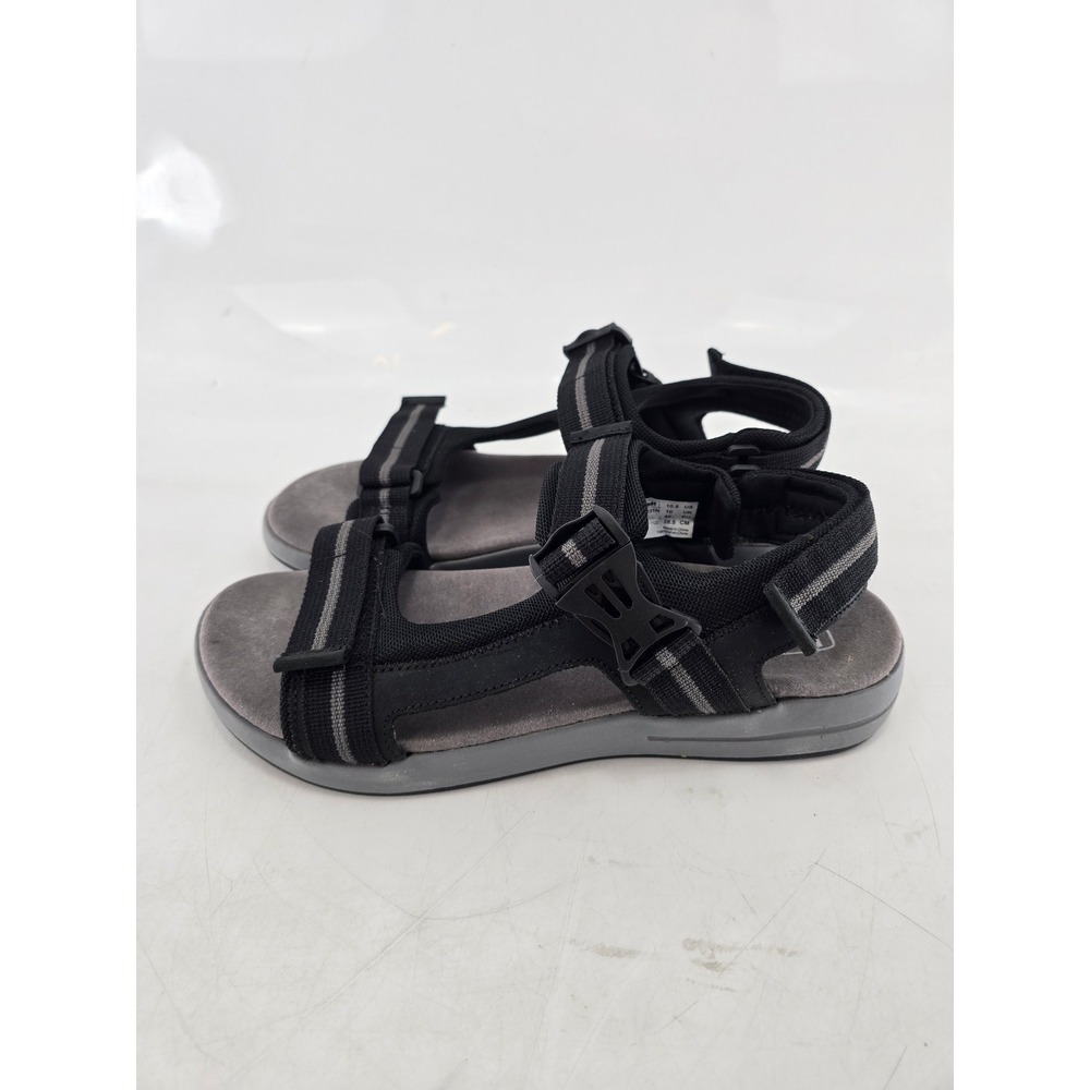 Propet Kona Fisherman Sandals Mens 10.5 Black Gray Strappy MSV031N -Excellent